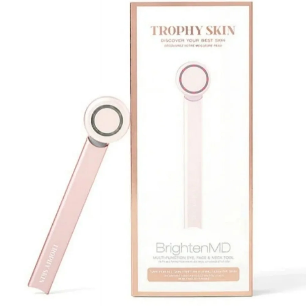 NIB Trophy Skin BrightenMD Facial Tool - Pink - Sealed - Red Light Therapy